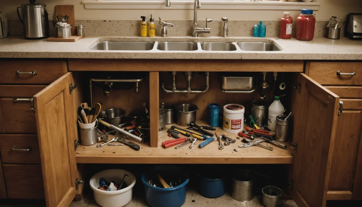 Sous l’évier : découvrez comment une fuite devient une aventure de bricolage !
